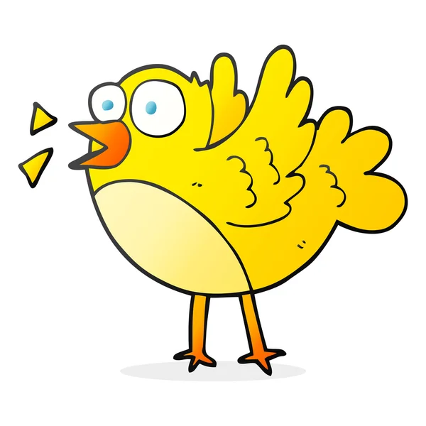 フリーハンドの描画漫画鳥 — ストックベクタ