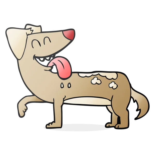 Dibujos animados jadeo perro — Vector de stock