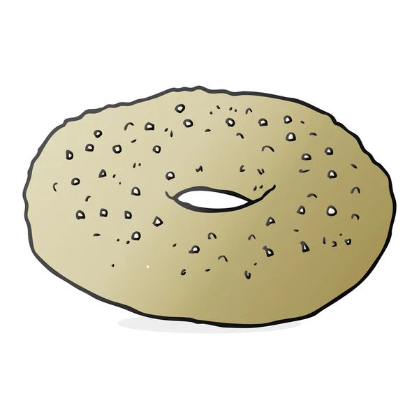 FreeHand ritade cartoon bagel — Stock vektor