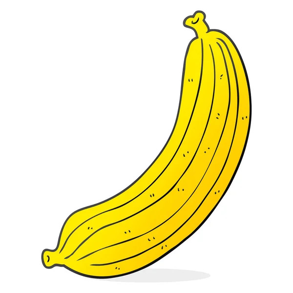 Dessin animé à la main libre banane — Image vectorielle