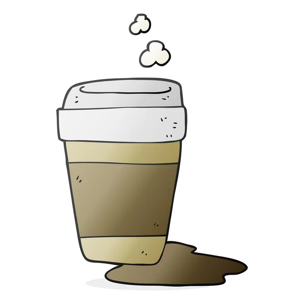 Cartoon koffie beker — Stockvector