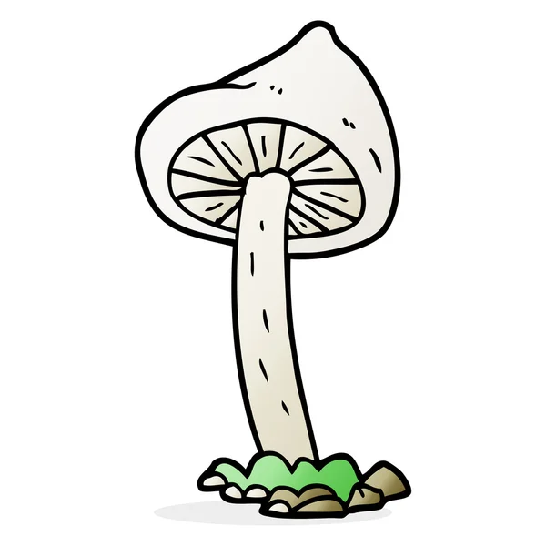 Champignons dessin animé dessinés à la main libre — Image vectorielle