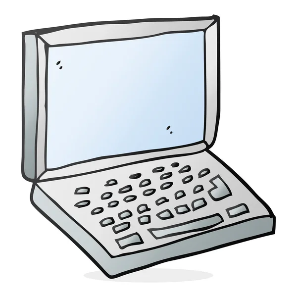 Computer portatile del fumetto — Vettoriale Stock