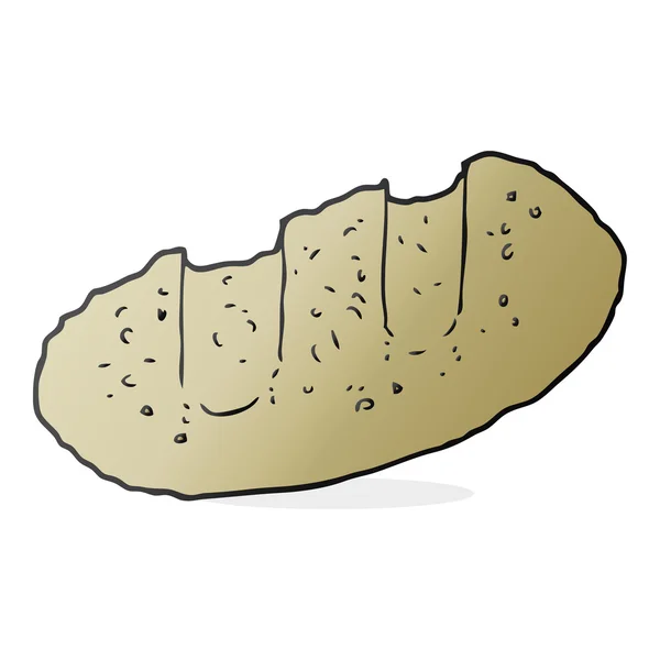 Freihändig gezeichnetes Cartoon-Brot — Stockvektor