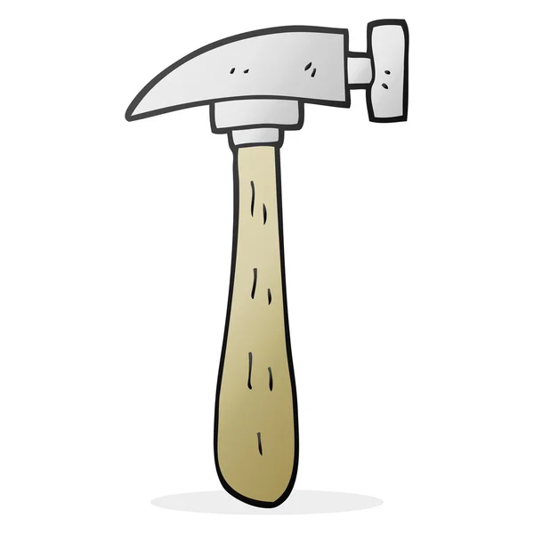 FreeHand getekende cartoon hamer — Stockvector