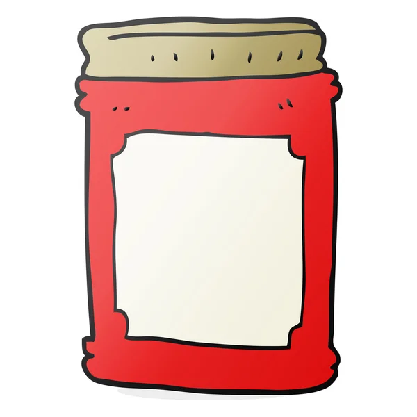 Cartoon jam jar — Stock Vector