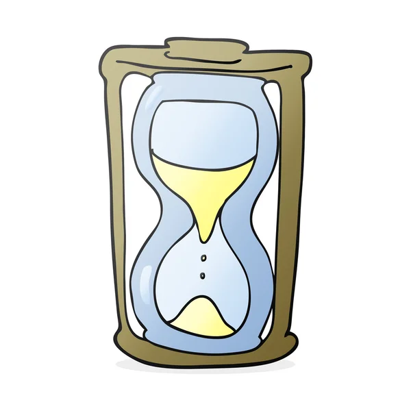 FreeHand ritade cartoon timglas — Stock vektor