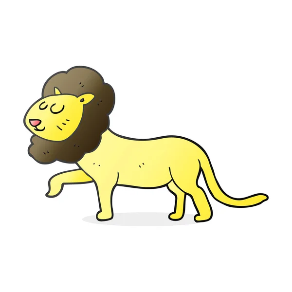 Ελεύθερο συντάσσονται καρτούν lion — Διανυσματικό Αρχείο