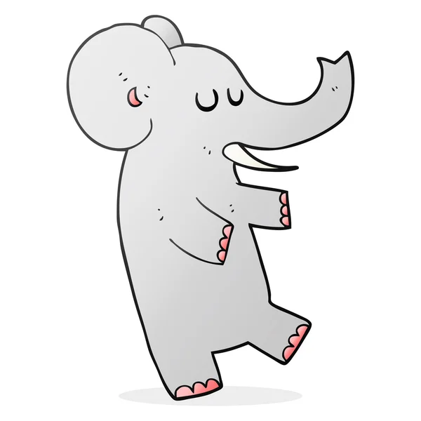 Γελοιογραφία χορό ελέφαντα — Διανυσματικό Αρχείο