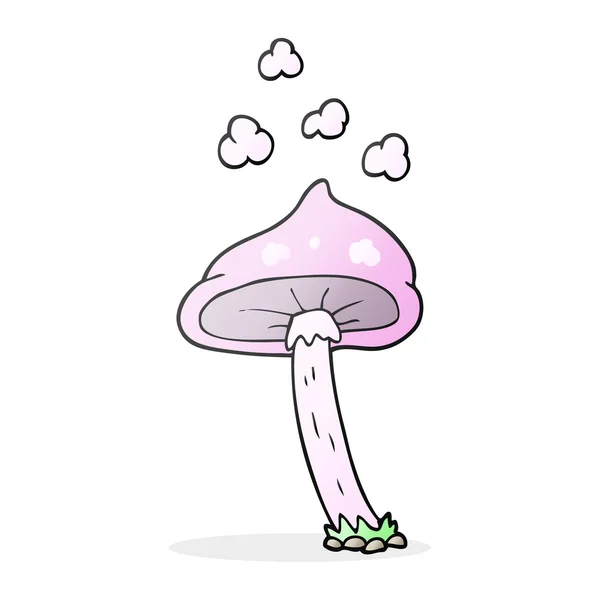 写意画的卡通蘑菇 — 图库矢量图片