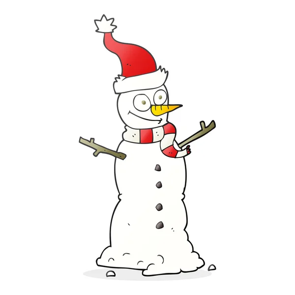 Boneco de neve desenhado à mão livre —  Vetores de Stock