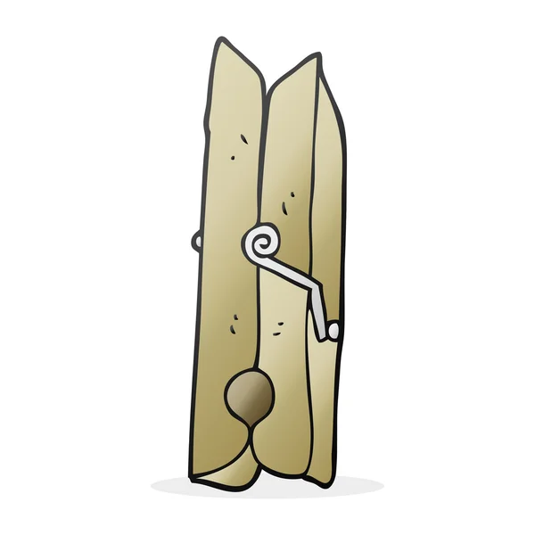 Cartoon houten peg — Stockvector