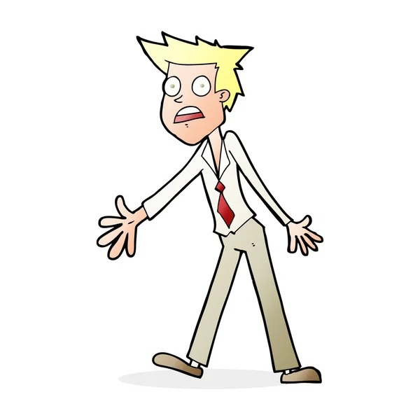 Cartoon benadrukt man — Stockvector