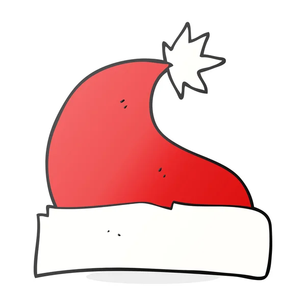 Cappello natalizio cartone animato — Vettoriale Stock