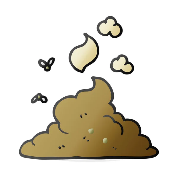 Cartoon steaming pile of poop — Stock Vector