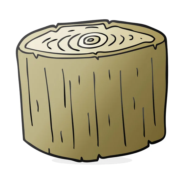 A mano libera disegno cartone animato log — Vettoriale Stock