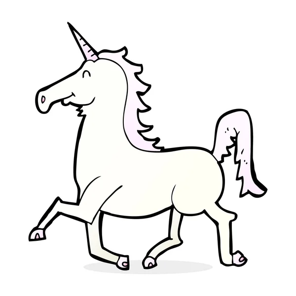 Ilustrasi kartun unicorn - Stok Vektor