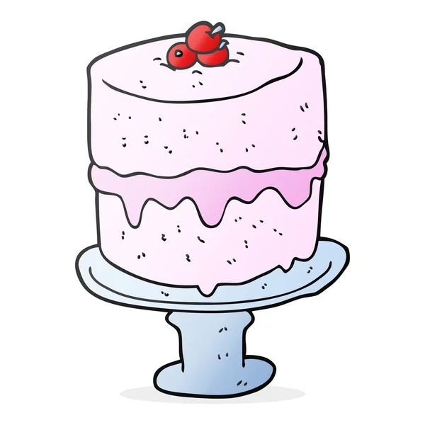 Freehand drawn cartoon cake — Stock Vector