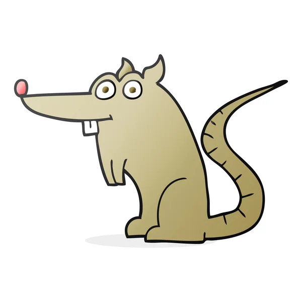 FreeHand getekende cartoon rat — Stockvector