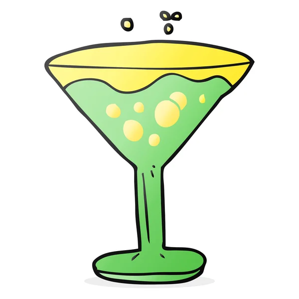 FreeHand getekende cartoon cocktail — Stockvector