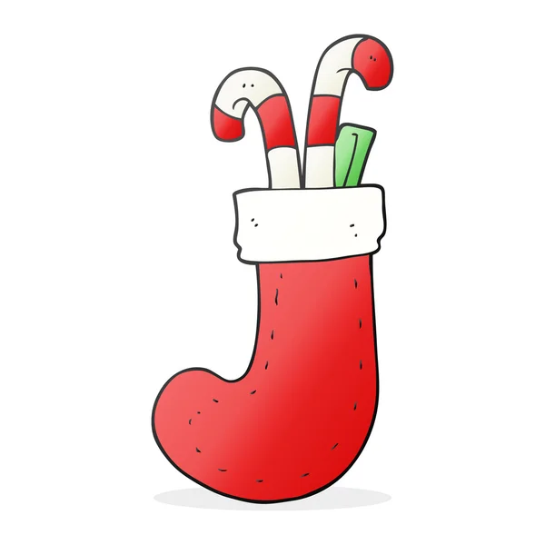 Cartoon-Weihnachtsstrumpf — Stockvektor
