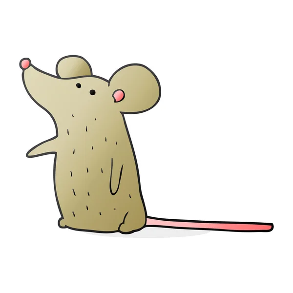 Ratón de dibujos animados dibujado a mano alzada — Vector de stock