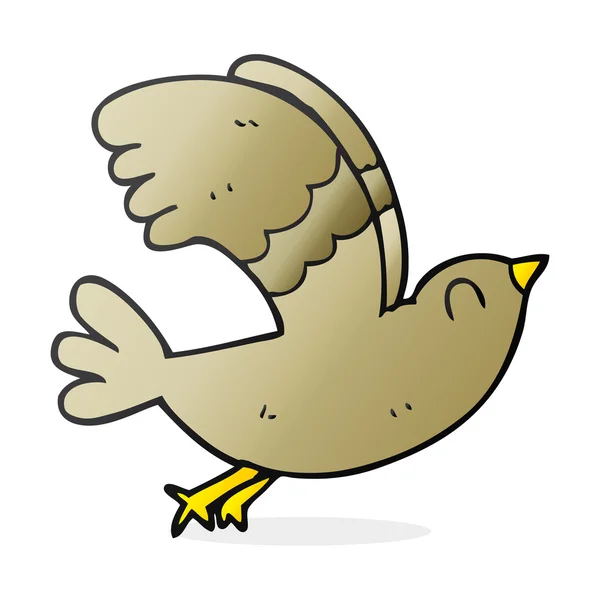 FreeHand ritade tecknade fågeln — Stock vektor