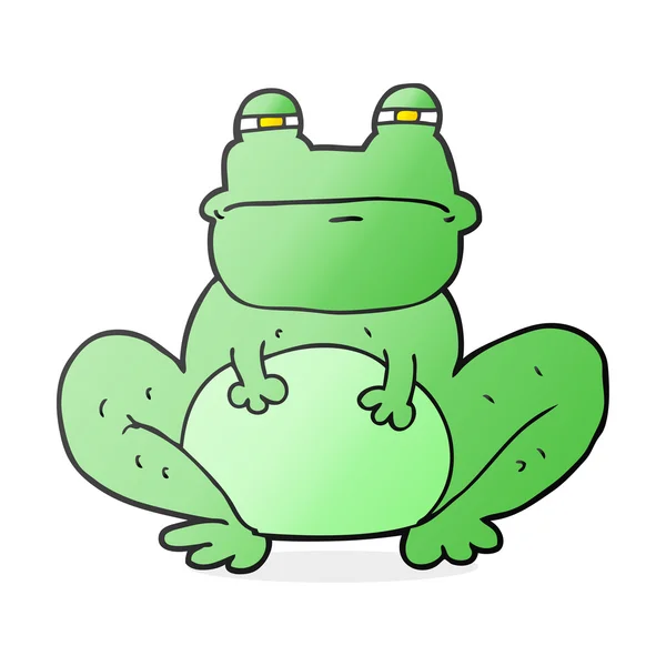 Grenouille dessin animé dessinée à la main libre — Image vectorielle