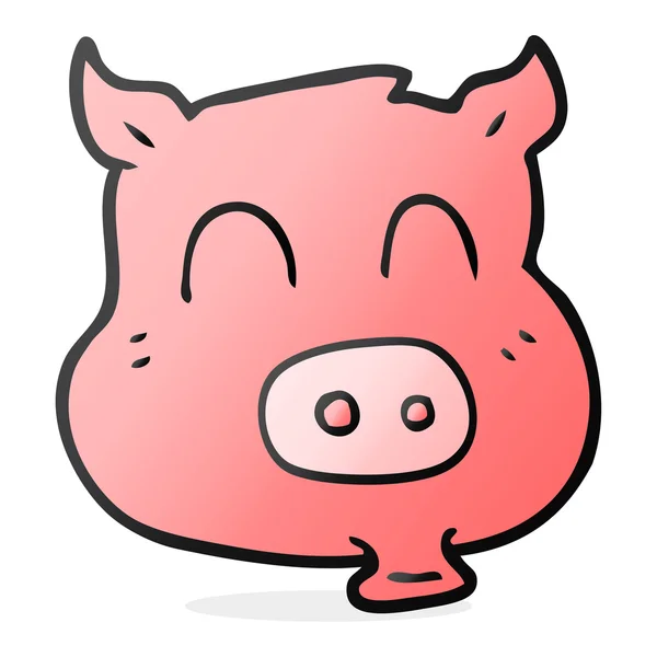 Freihand gezeichnetes Cartoon-Schwein — Stockvektor