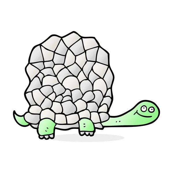 FreeHand getekende cartoon schildpad — Stockvector