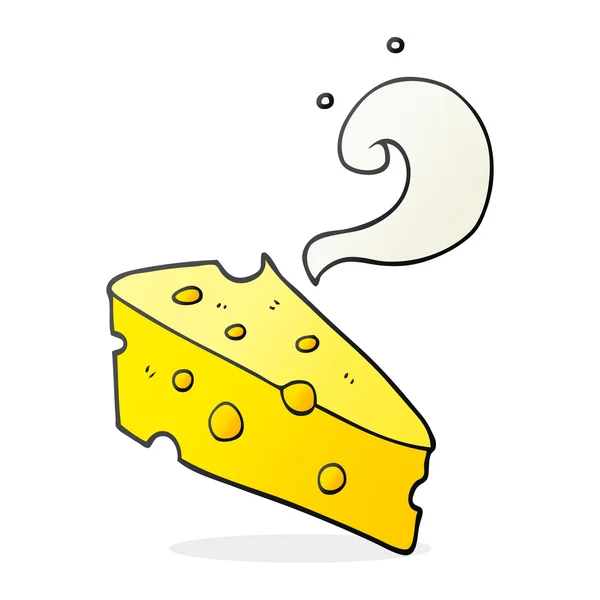 Freehand drawn cartoon cheese — Stock Vector