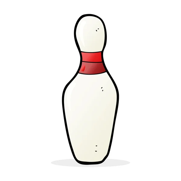 Cartone animato dieci perno bowling skittle — Vettoriale Stock