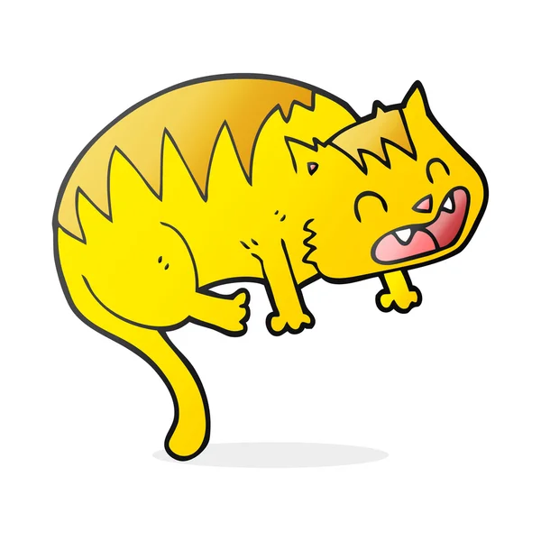 Dibujado a mano alzada gato de dibujos animados — Archivo Imágenes Vectoriales