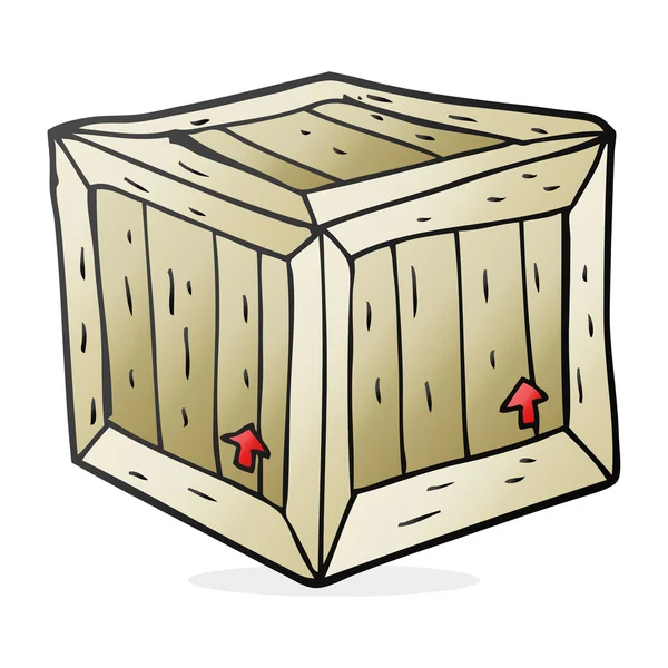 Caja de dibujos animados dibujado a mano alzada — Vector de stock