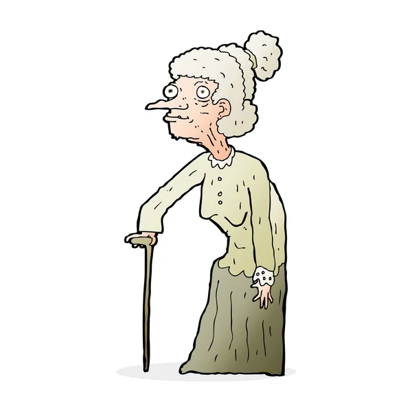 卡通老太婆 — 图库矢量图片
