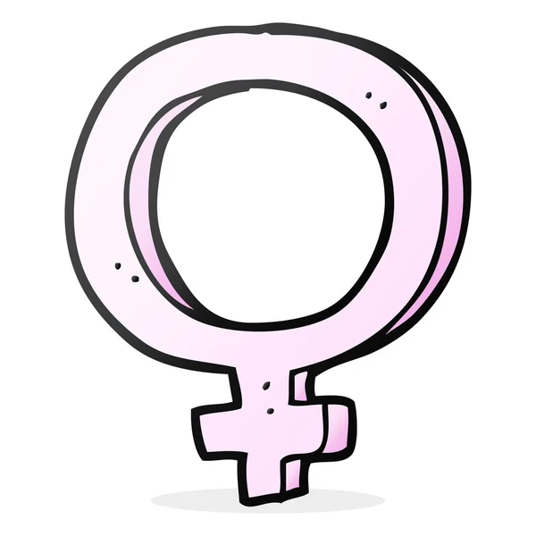 Dessin animé symbole féminin — Image vectorielle