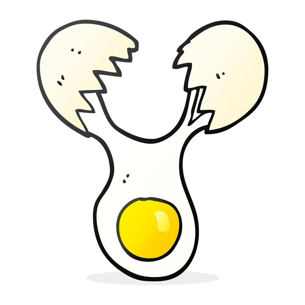 Cartoon gebarsten eieren — Stockvector