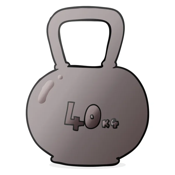 Cartoon 40kg kettle bell gewicht — Stockvector