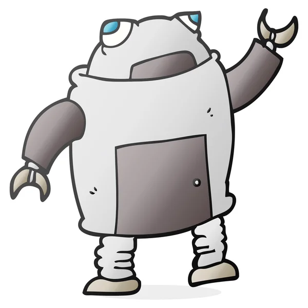 Robot de dibujos animados dibujado a mano alzada — Vector de stock