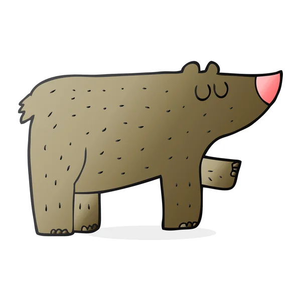 フリーハンドの描かれた漫画のクマ — ストックベクタ