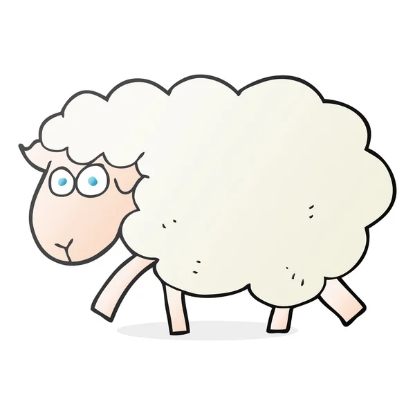 Freihändig gezeichnete Cartoon-Schafe — Stockvektor