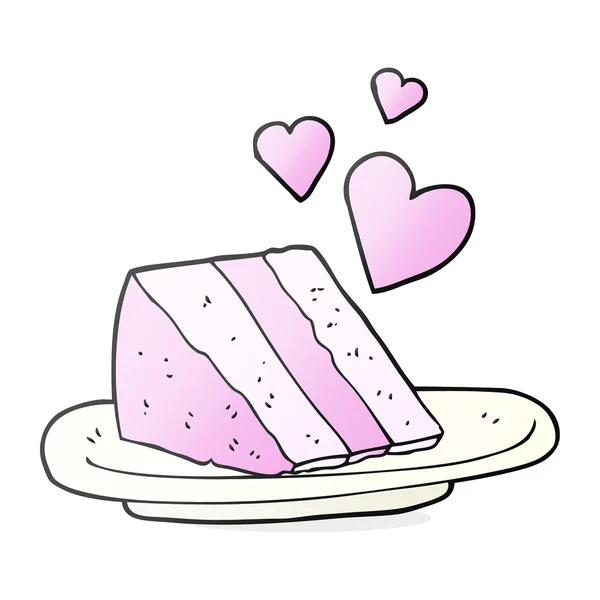 Desenho animado bolo encantador — Vetor de Stock