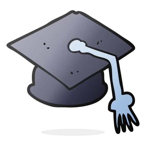 Chapeau de graduation de dessin animé — Image vectorielle