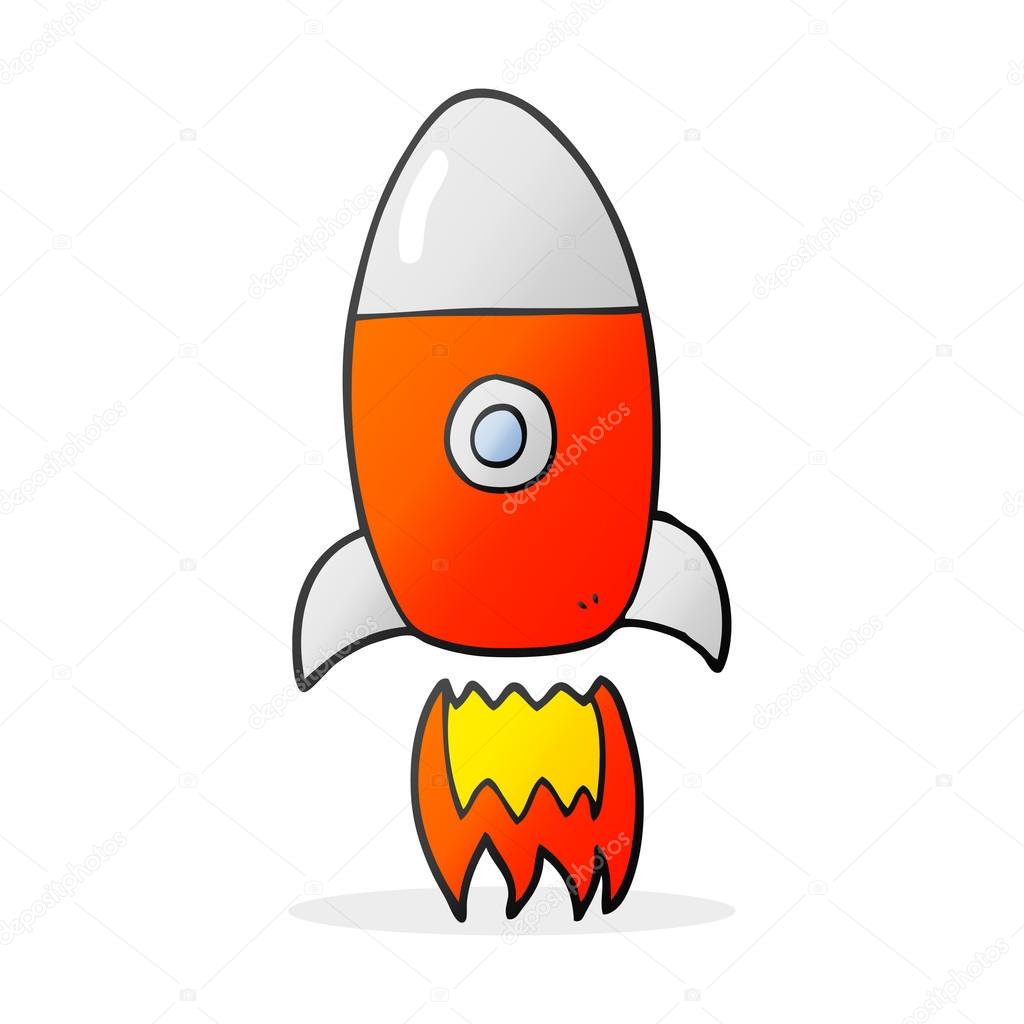 Cartoon flying rocket Stock Vector Image by ©lineartestpilot #101922664