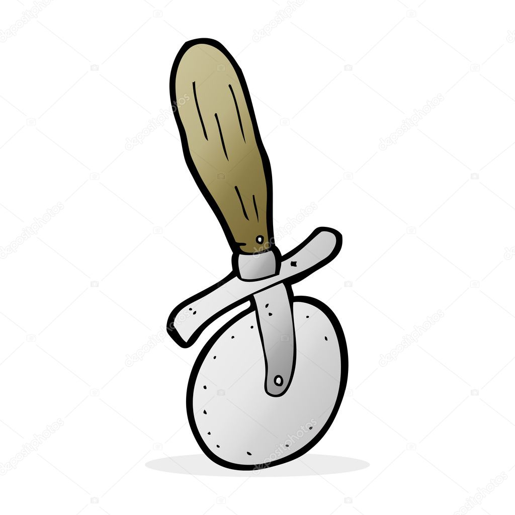 Cartoon pizza cutter Stock Vector Image by ©lineartestpilot 101924856
