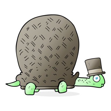 serbest çizilmiş karikatür kaplumbağa