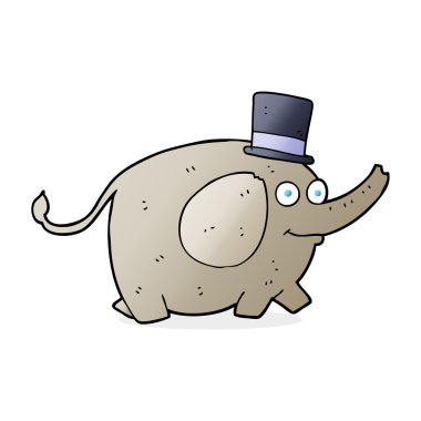 Serbest çizim karikatür fili