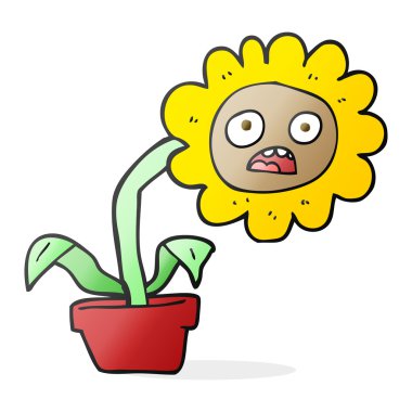 çizgi film üzgün çiçek