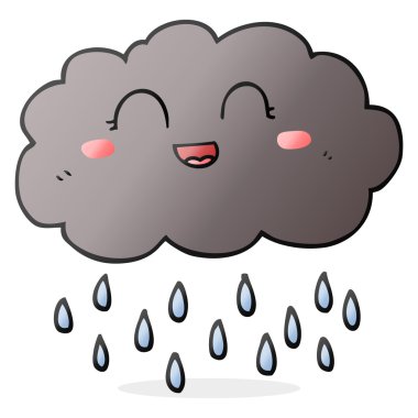 karikatür yağmur bulutu