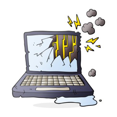 çizgi film kırık bilgisayar